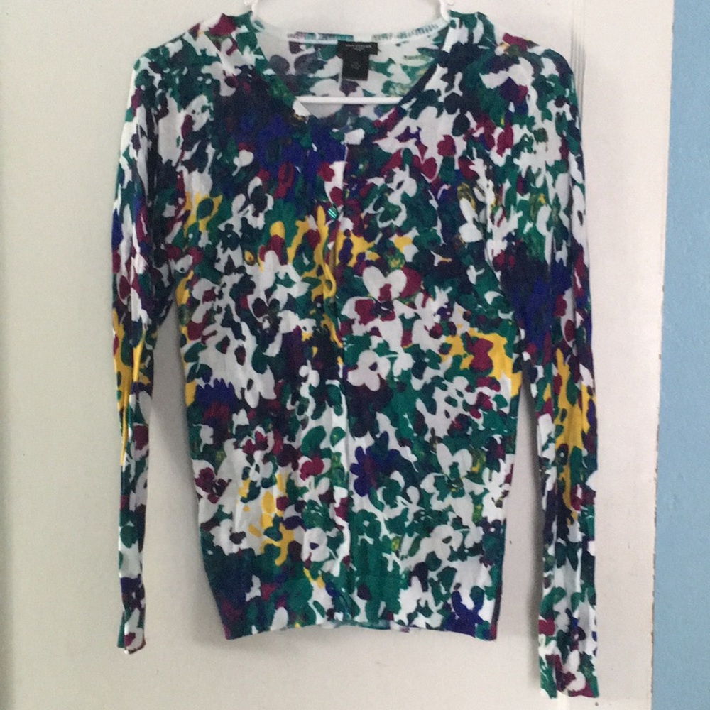 Floral Ann Taylor Cardigan